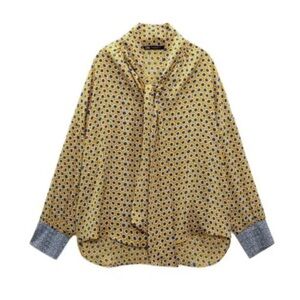 Oversized Zara satin shirt